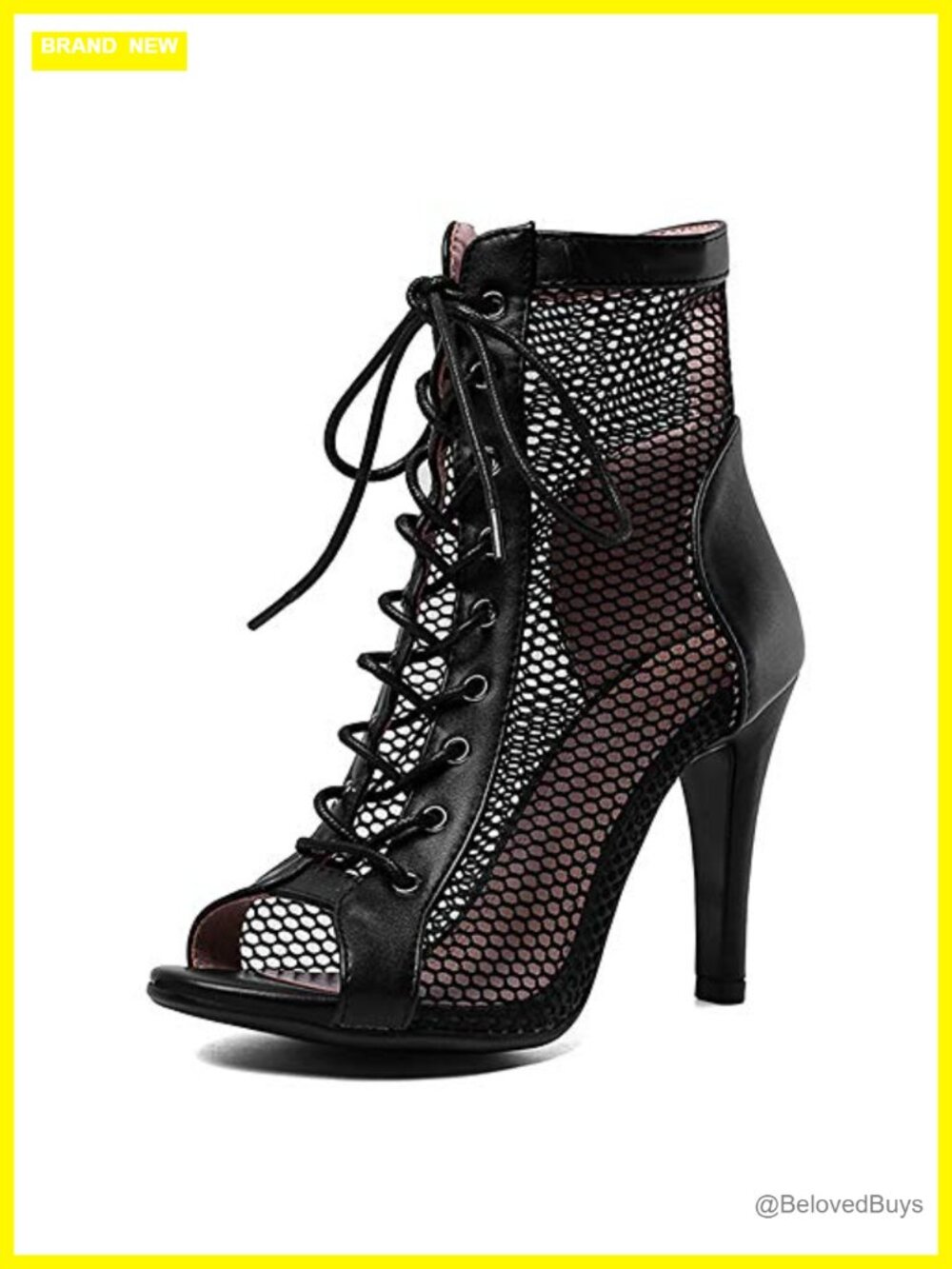 Gladiator Heeled Sandals Stiletto Peep Toe Lace Up Ankle Strap Dance